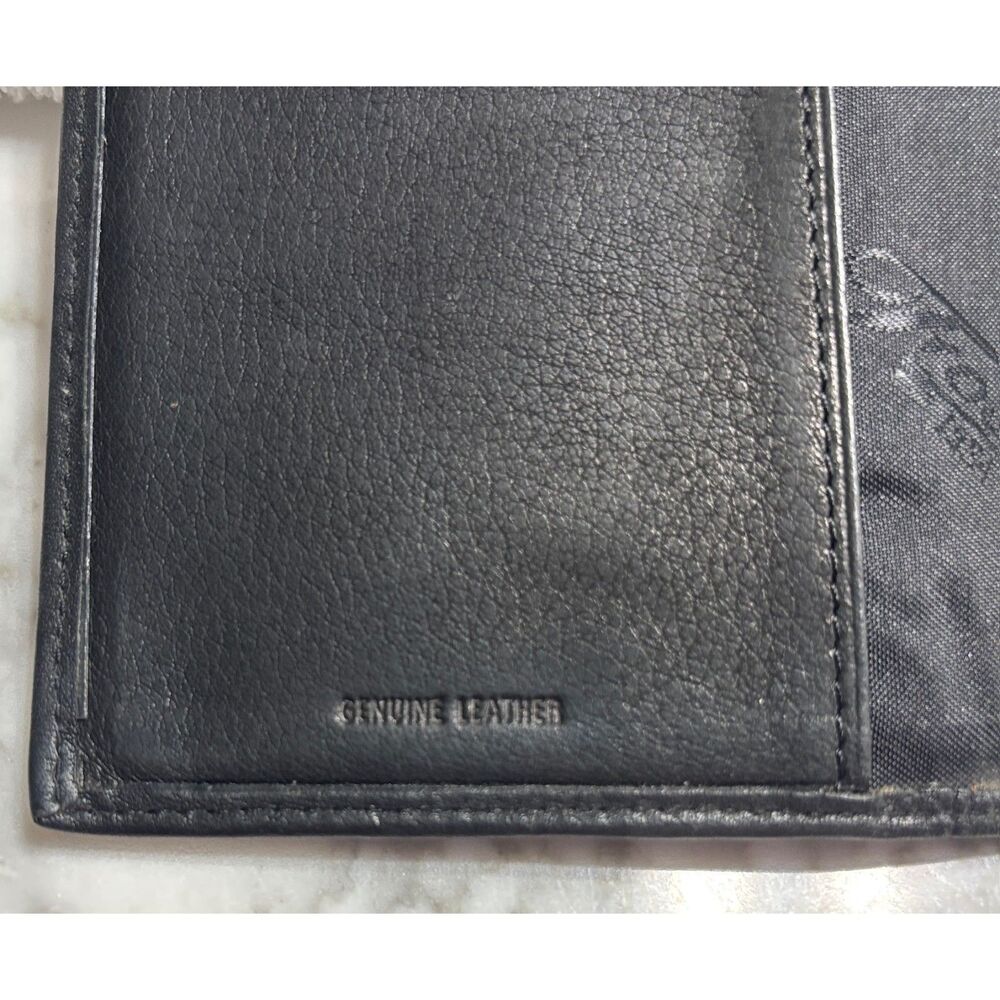 Fossil Women's Black Leather Trifold Wallet Organizer Snap Clutch Y2K Vintage - Picture 3 of 10
